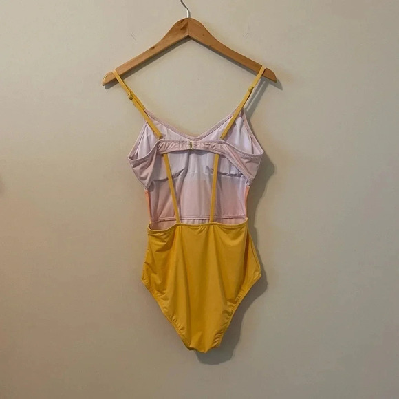 LUMI SWIM The Color Block Three Stripe One Piece Suit  modest vacation summer - Picture 4 of 6